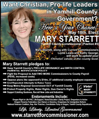 In Yamhill County, Mary Starrett tries to tea-party her way onto the County Commission