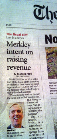 The Oregonian's right-wing headline writer strikes again