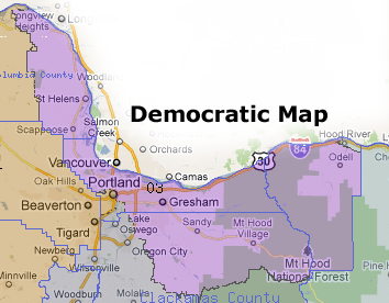 Democratic OR-3 map